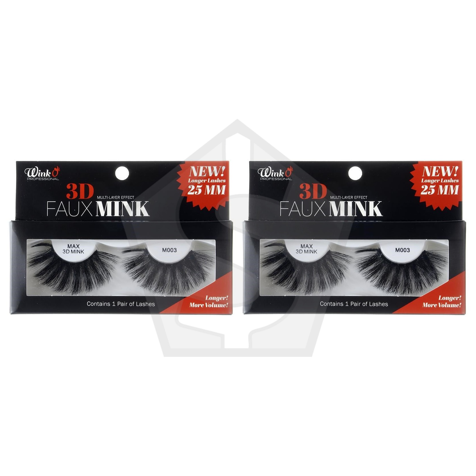 Bundle of 2 - WINK O 25mm 3D Faux Mink Eyelash - M003