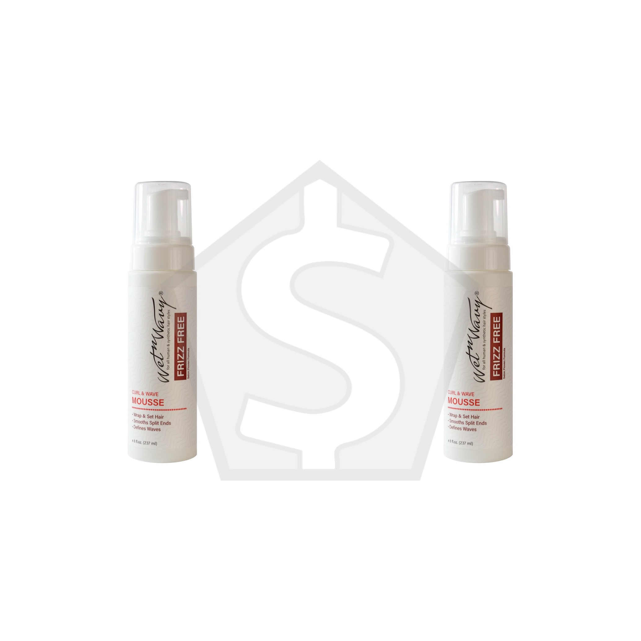 WET N WAVY Frizz Free Curl and Wave Mousse (8oz) - Pack of 2