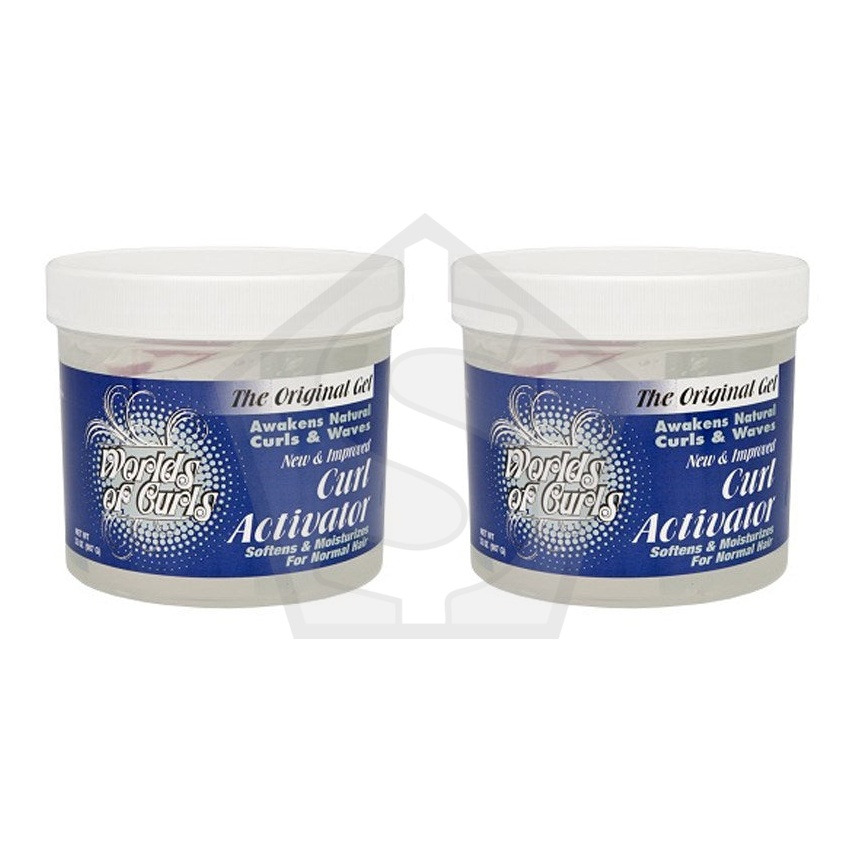 WORLDS OF CURLS Curl Activator Gel For Normal Hair - 32oz - Pack of 2