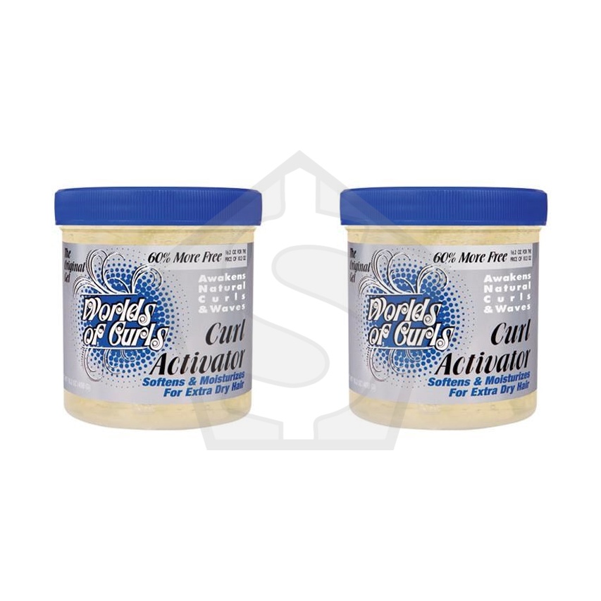 WORLDS OF CURLS Curl Activator Gel For Extra Dry Hair - 16.2oz - Pack of 2