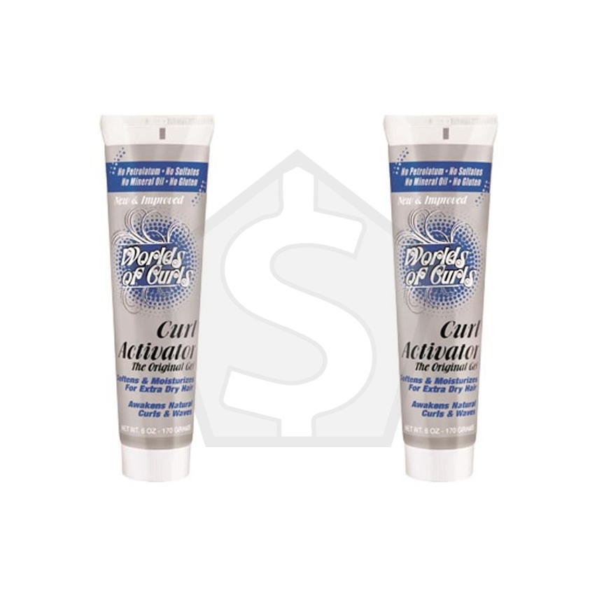 Bundle of 2 - WORLDS OF CURLS Curl Activator Gel For Extra Dry Hair - 6oz