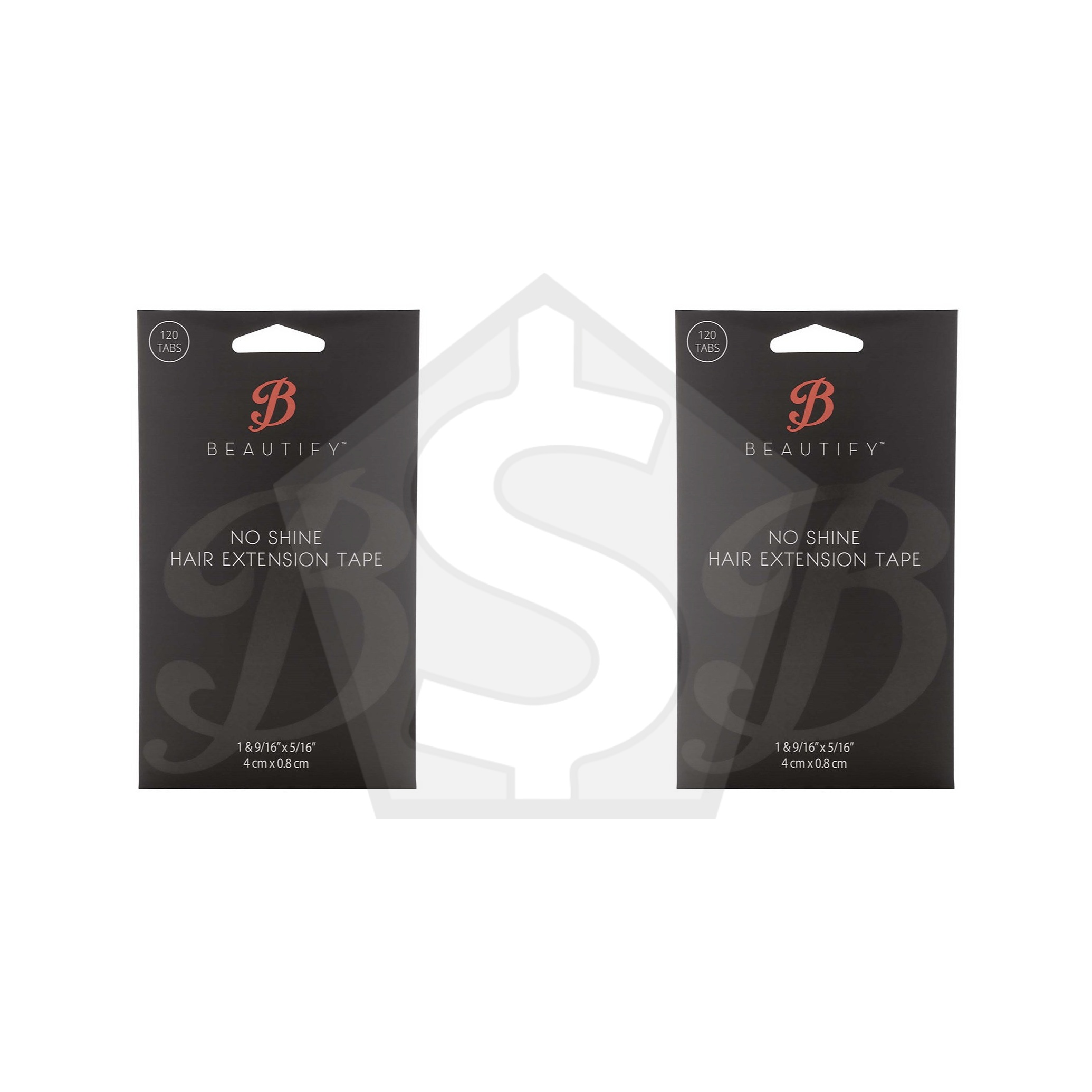 WALKER TAPE Hair Extension Tabs (120pcs, 4cm x 0.8cm) - No shine - Pack of 2