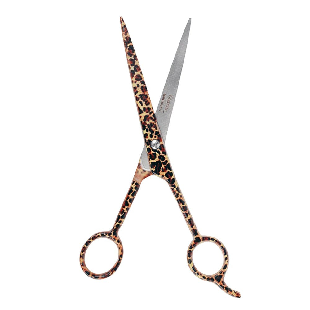 ANNIE Premium Stainless Steel Straight Hair Shears - Leopard / 7.5inch