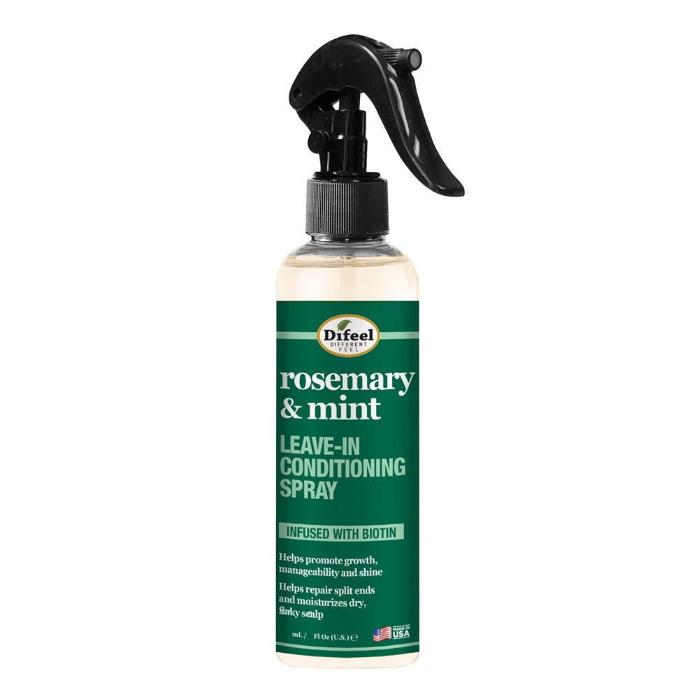 Difeel(Sunflower)  Rosemary Mint Strengthening Leave In Spray - 6oz