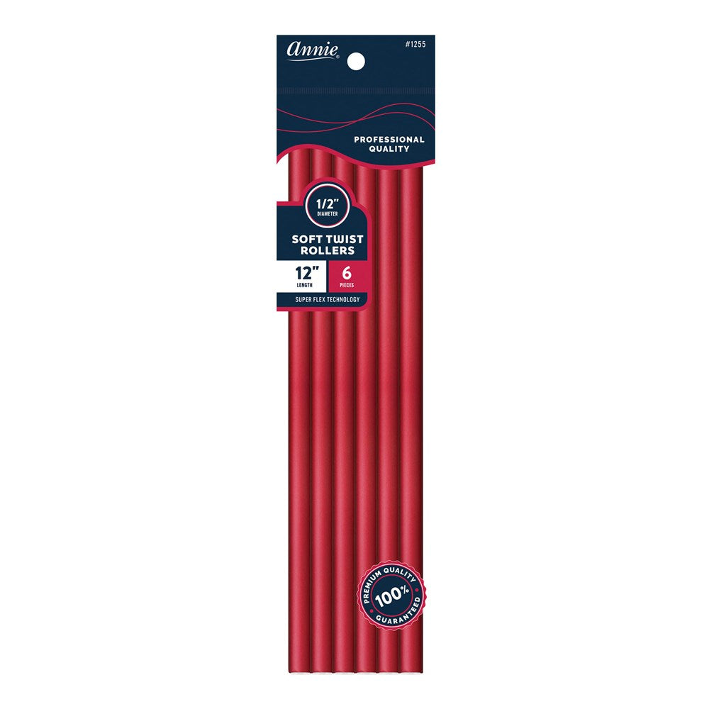 ANNIE Soft Twist Rollers - 12 inch / 1/2" Diameter