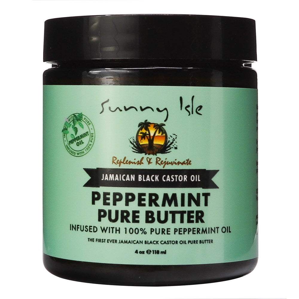 SUNNY ISLE Jamaican Black Castor Oil Pure Butter - 4oz / Peppermint