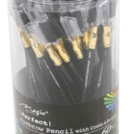MAGIC COLLECTION Eyebrow Pencil with Comb & Brush (60pcs/jar) - Black