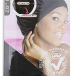 MAGIC COLLECTION Wide Band Sleep Cap [Large] - Black