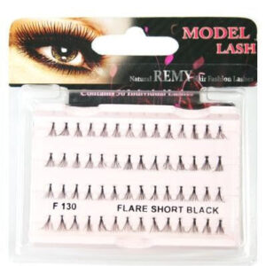 MODEL LASH Natural Remy Hair Fashion Lashes - F130 Flare Short