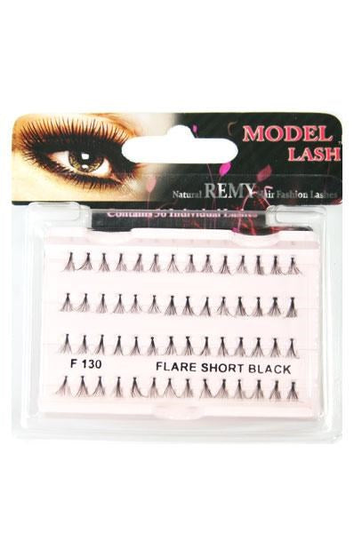 MODEL LASH Natural Remy Hair Fashion Lashes - F130 Flare Short