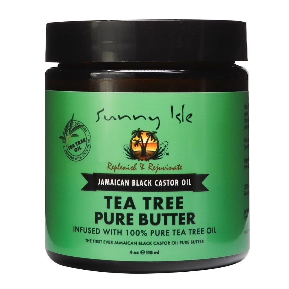 SUNNY ISLE Jamaican Black Castor Oil Pure Butter - 4oz / Tea Tree