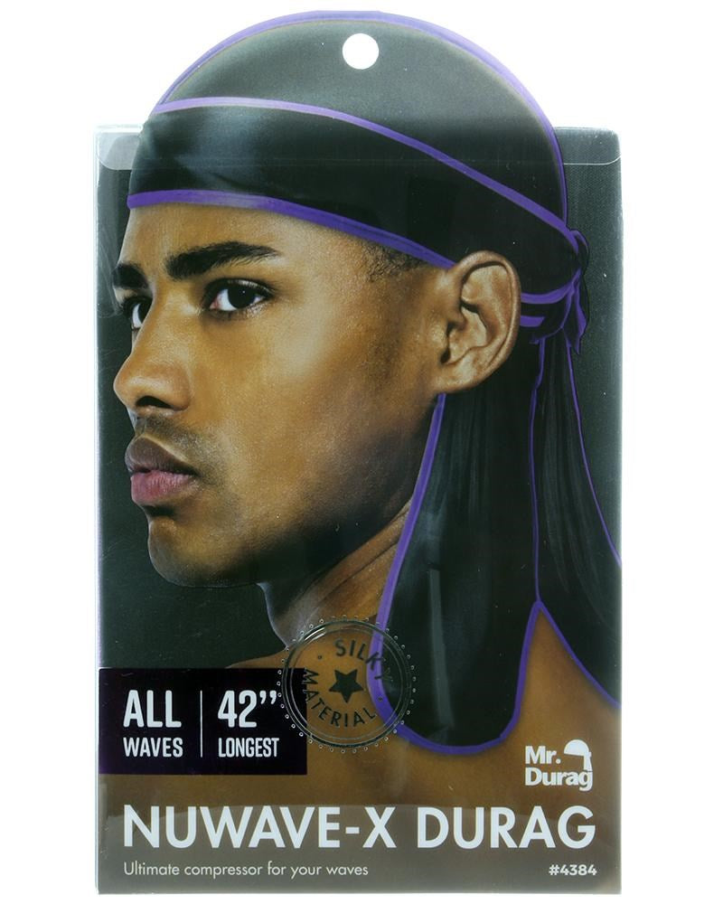 ANNIE Mr. Durag Nuwave-X Silky Durag 42" - Black Assorted
