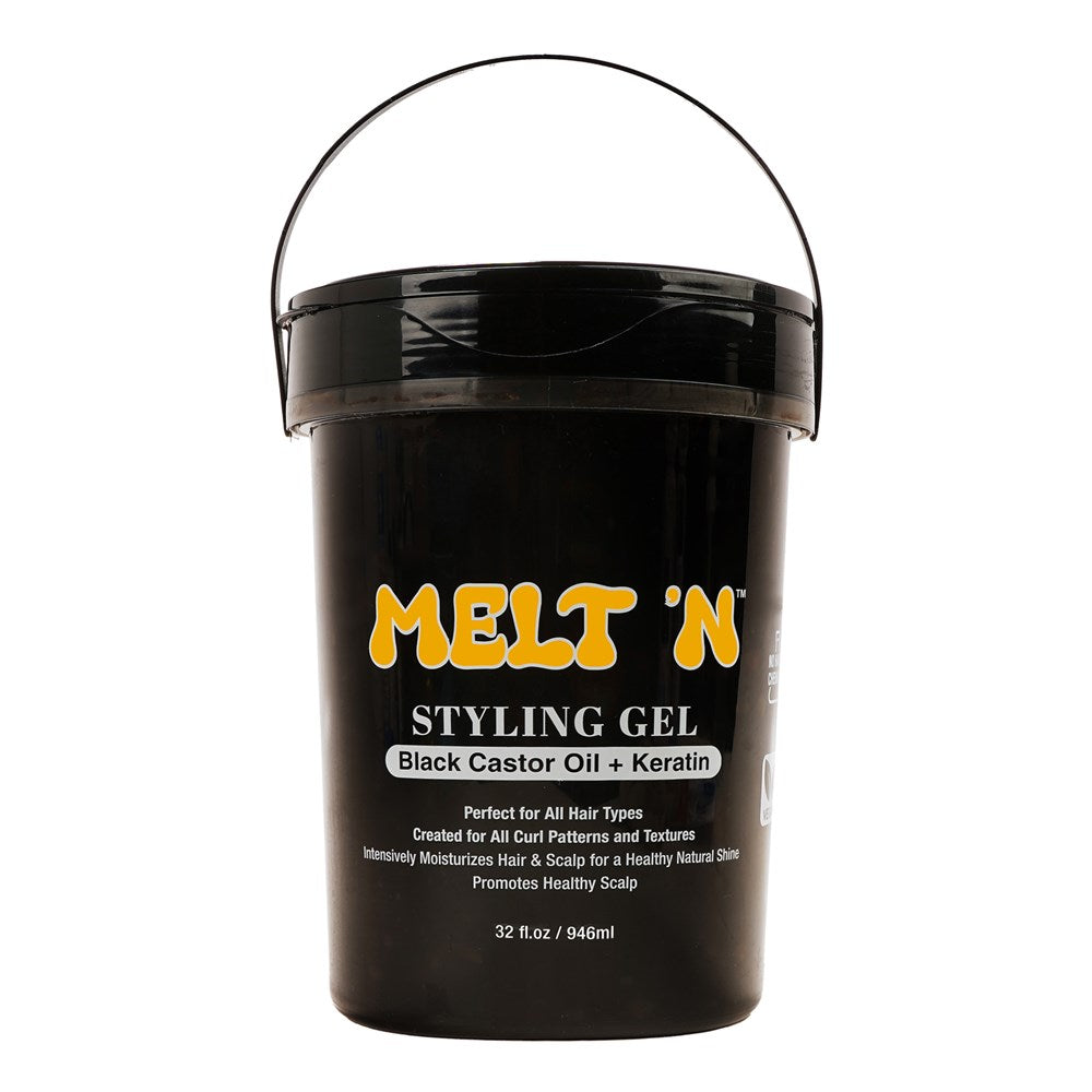 EBIN MELT'N Styling Gel - Black [Black Castor Oil + Keratin] / 32oz