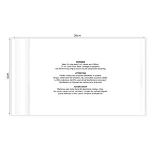 KIM & C Zipper Poly Bags with suffocation warning notice (100pc/pk) - 15cm x 26cm