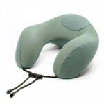 Intervision Cool Mesh Memory Foam Travel Pillow - Mint