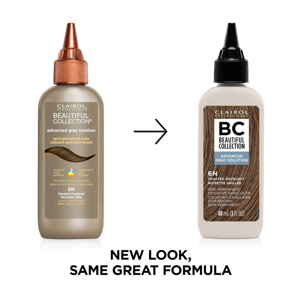 BEAUTIFUL COLLECTION Advanced Gray Solution Hair Color (3oz) - 6N Toasted Hazelnut