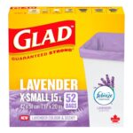 GLAD Scented Garbage Bag Extra Small 15L (52ct) - Lavender