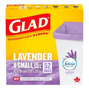 GLAD Scented Garbage Bag Extra Small 15L (52ct) - Lavender