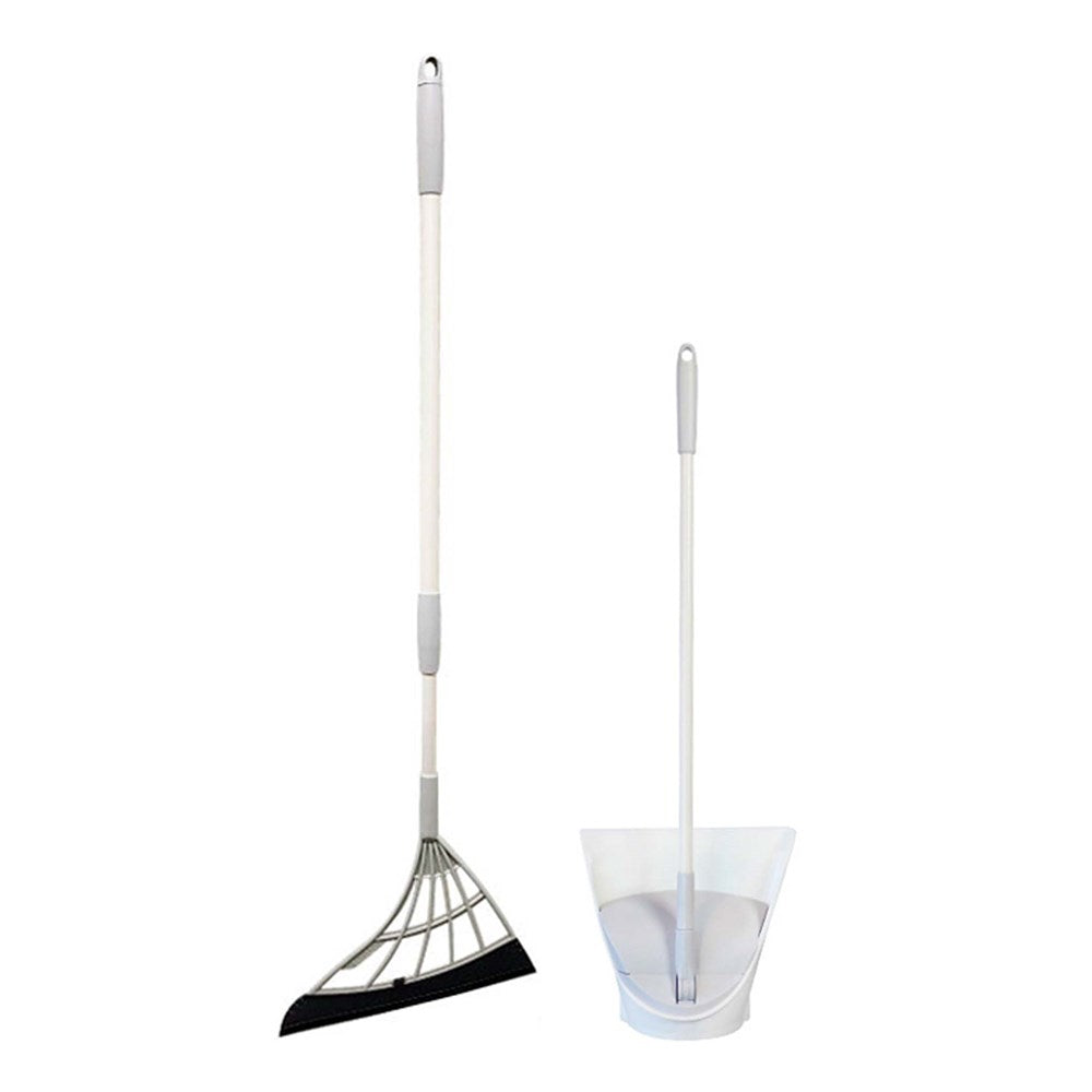 3JALBI Broom and Dust Pan Combo - Gray