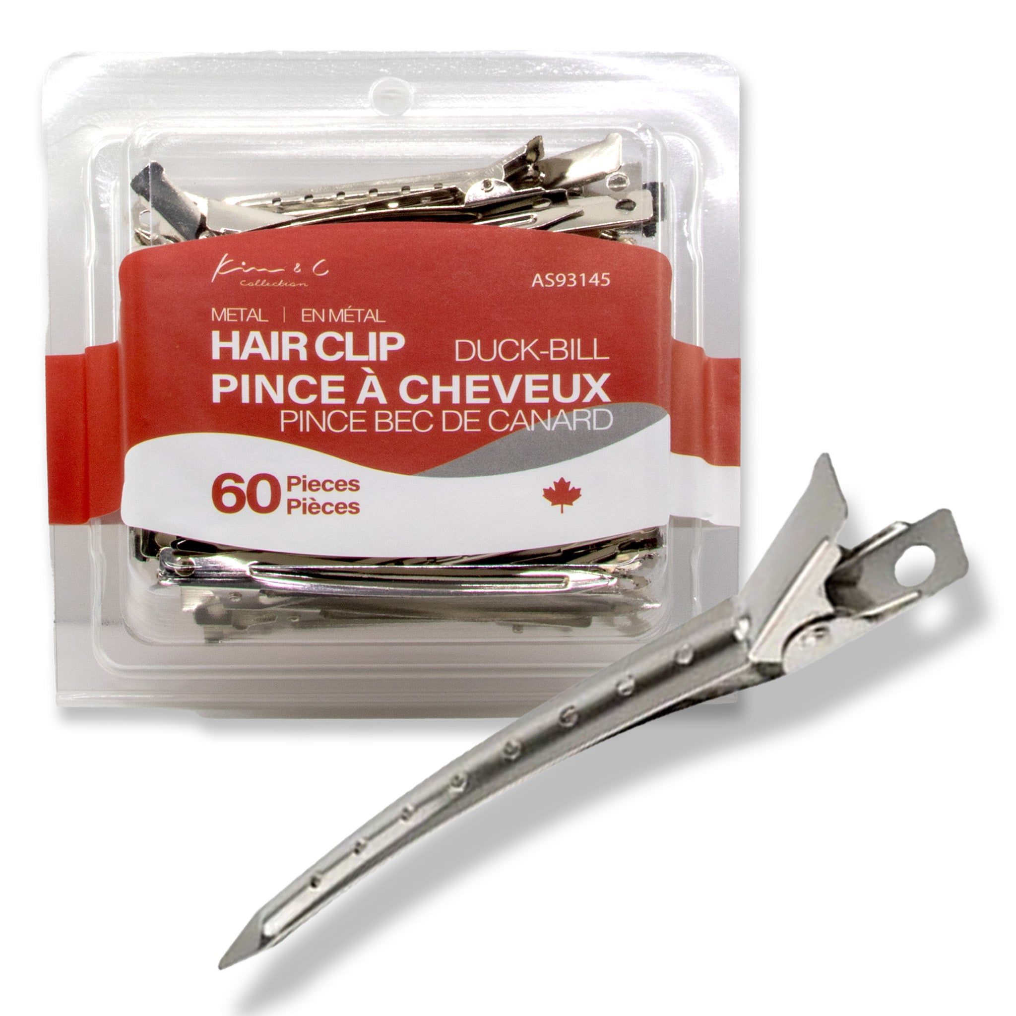 Kim & C Duck Bill Clip - Silver / 60CT