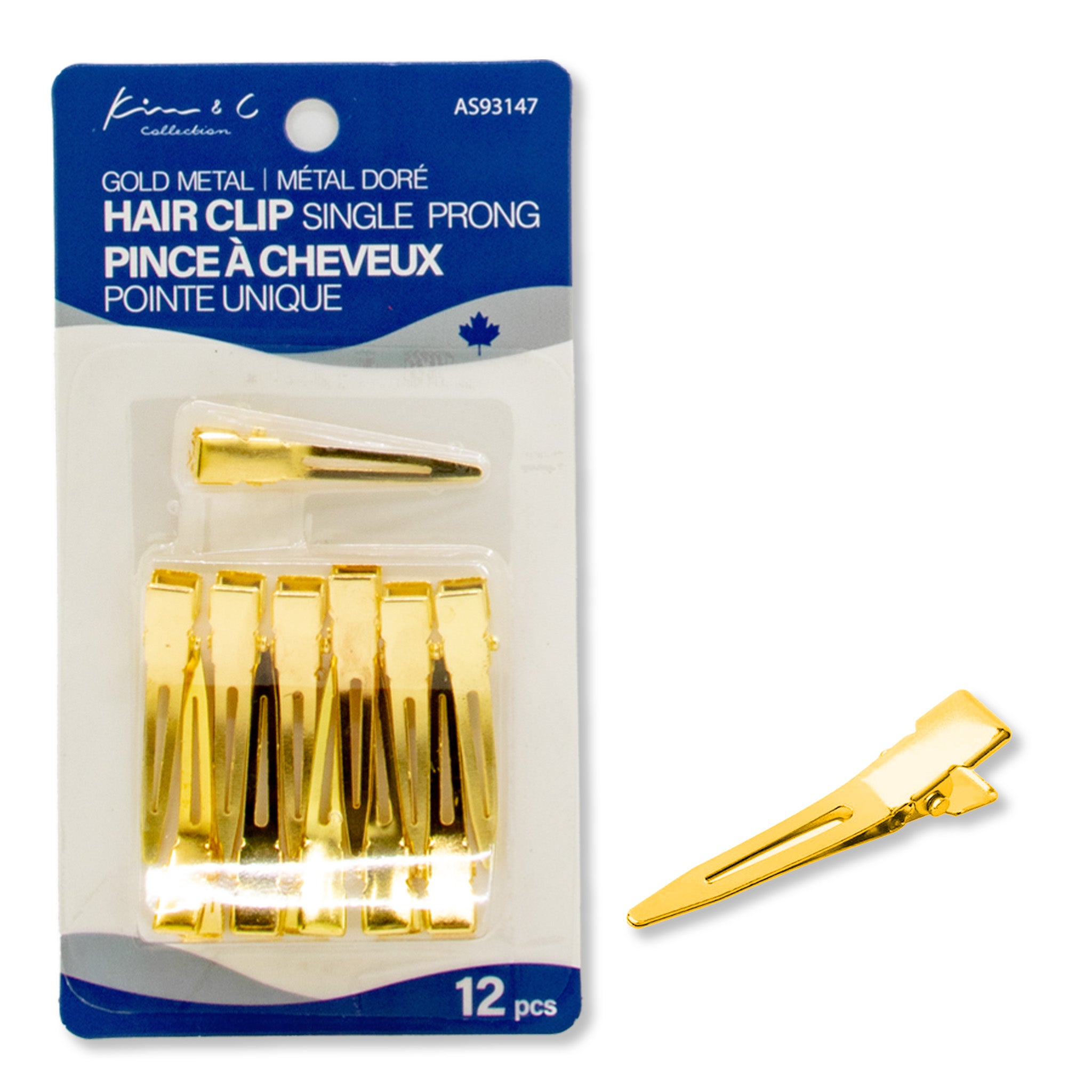 Kim & C Single Prong - Gold / 12pcs