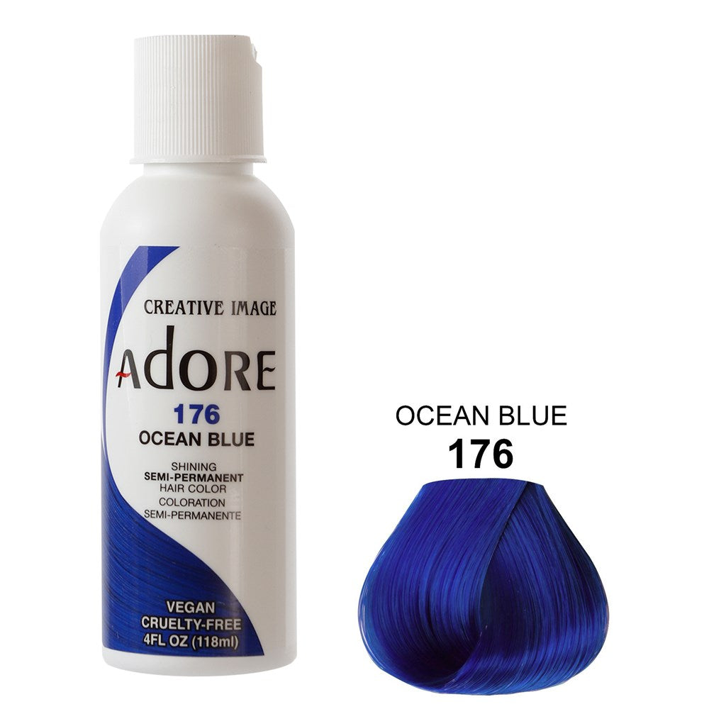 ADORE SEMI Permanent Hair Color (4oz) - 176 Ocean Blue