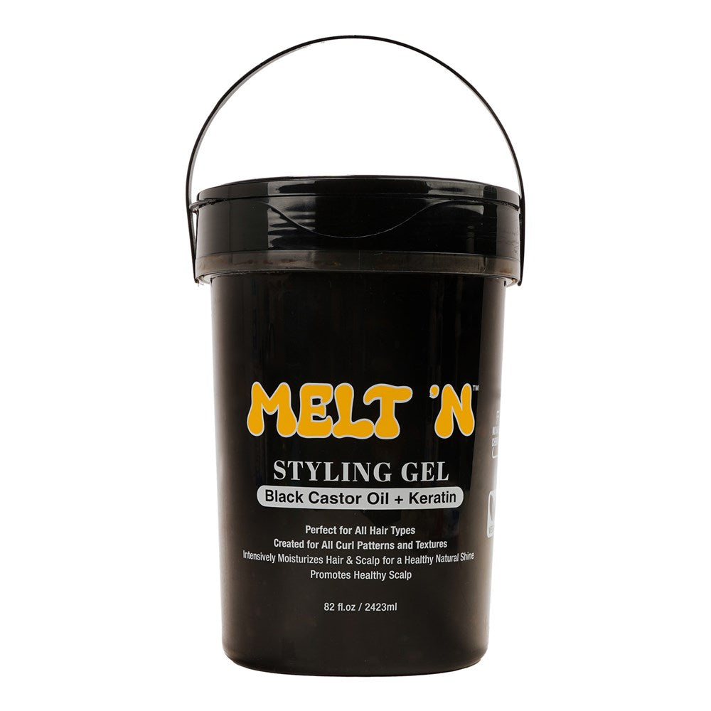 EBIN MELT'N Styling Gel - Black [Black Castor Oil + Keratin] / 82oz