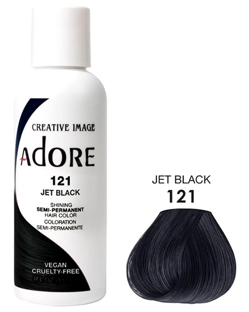ADORE SEMI Permanent Hair Color (4oz) - 121 Jet Black