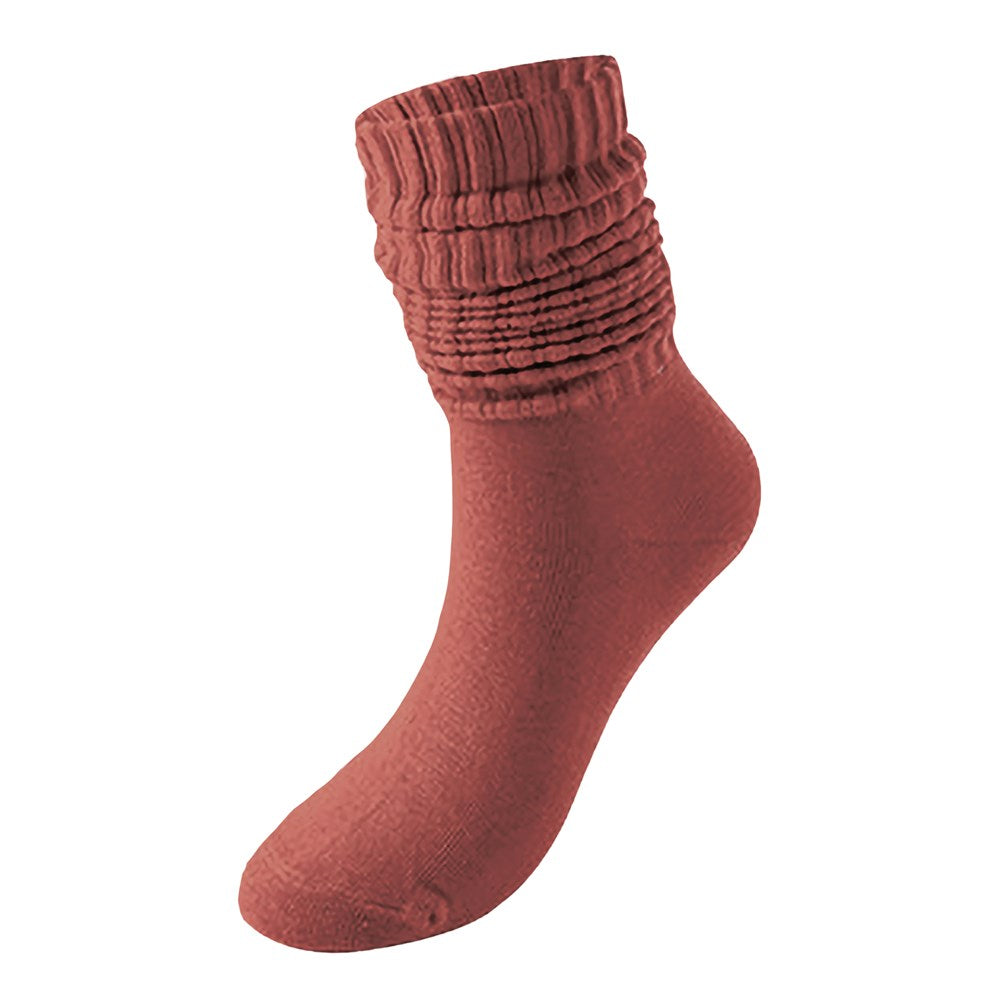 KIM & C Slouch Socks - Burgundy / Size 6-8