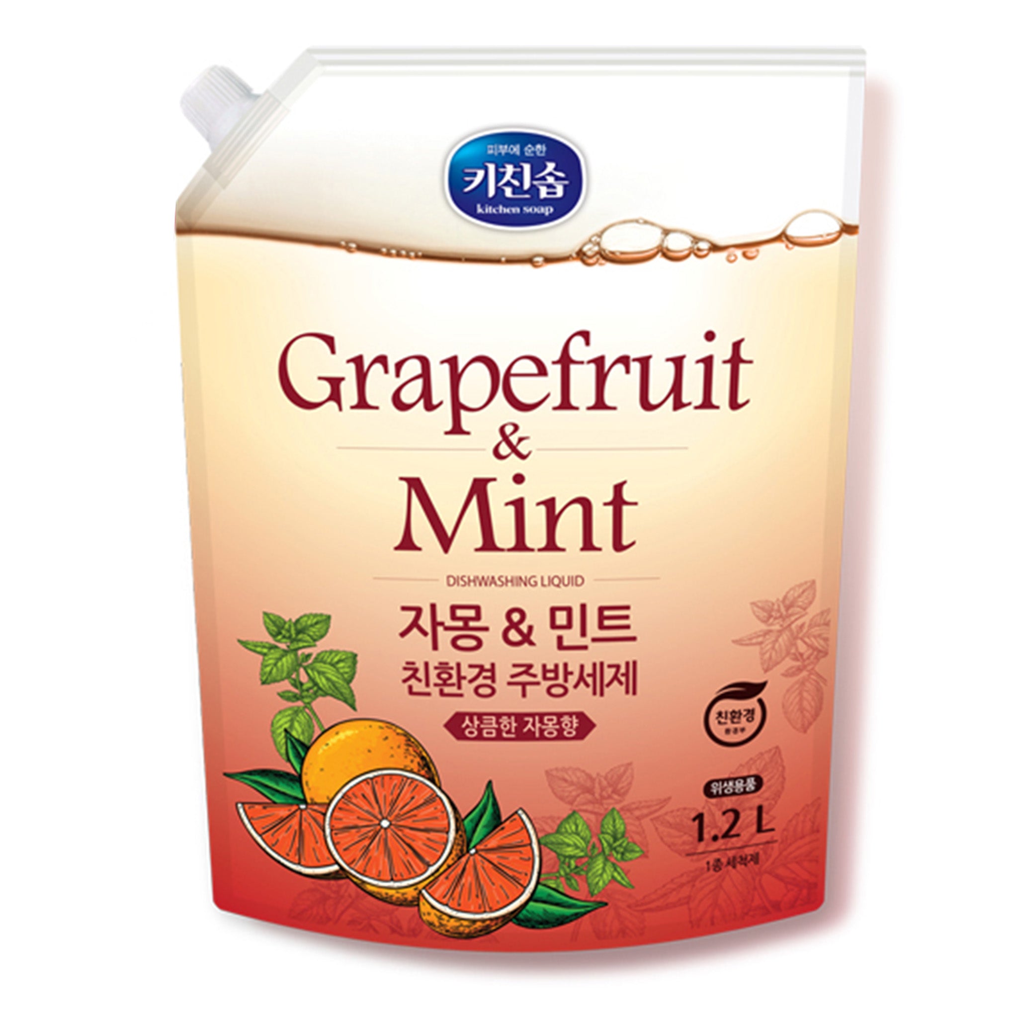 Mukungwha Eco Freindly Dishwashing Liquid Soap(1.2L) - Grapefruit and Mint