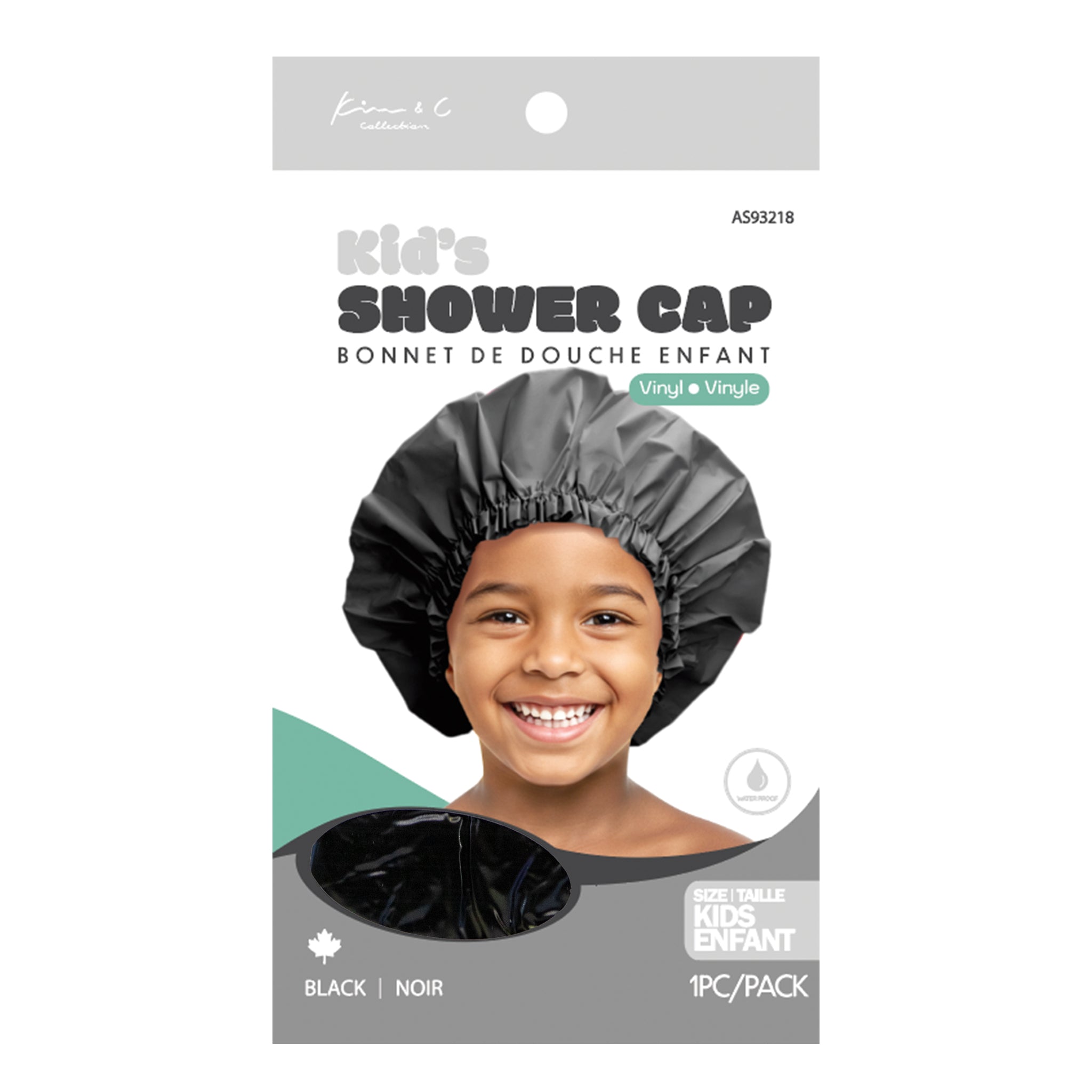 KIM & C Kids Shower Cap - Black