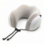 Intervision Premium Memory Foam Travel Pillow - Beige