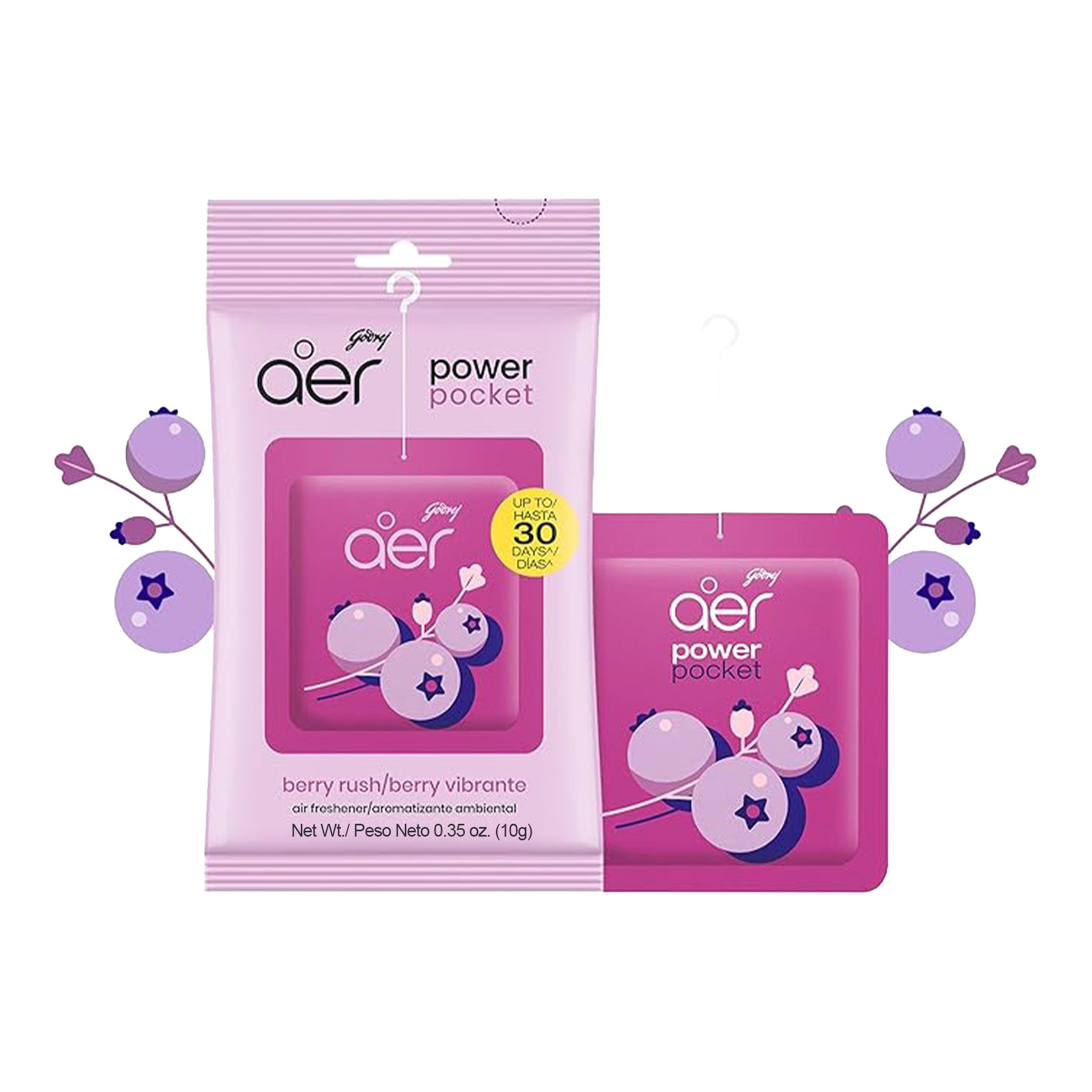 GODREJ AER Power Pokeck Air Freshener (0.35oz) - Berry Rush