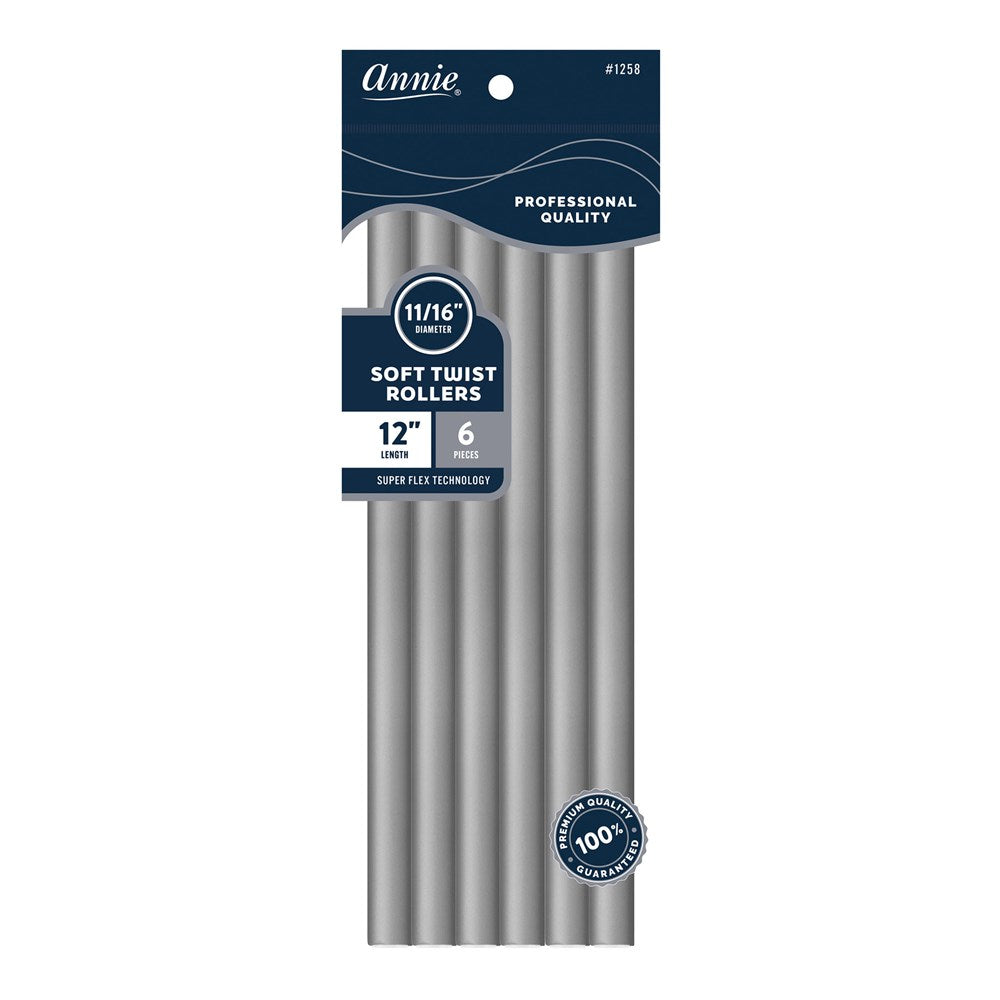 ANNIE Soft Twist Rollers - 12 inch / 11/16" Diameter
