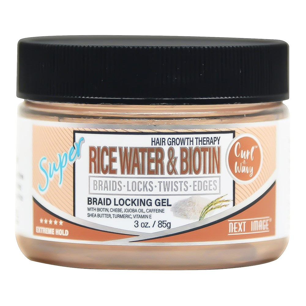 NEXT IMAGE Braid Locking Gel - 3oz / Rice Water (Super Hold)