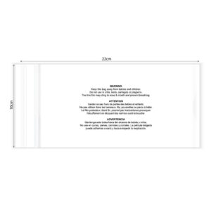KIM & C Zipper Poly Bags with suffocation warning notice (100pc/pk) - 10cm x 22cm