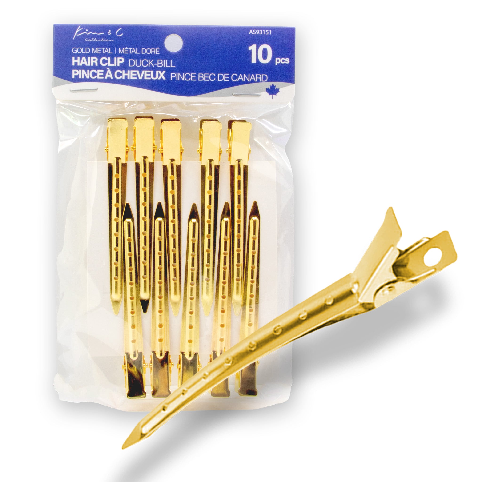 Kim & C Duck Bill Clip - Gold / 10CT