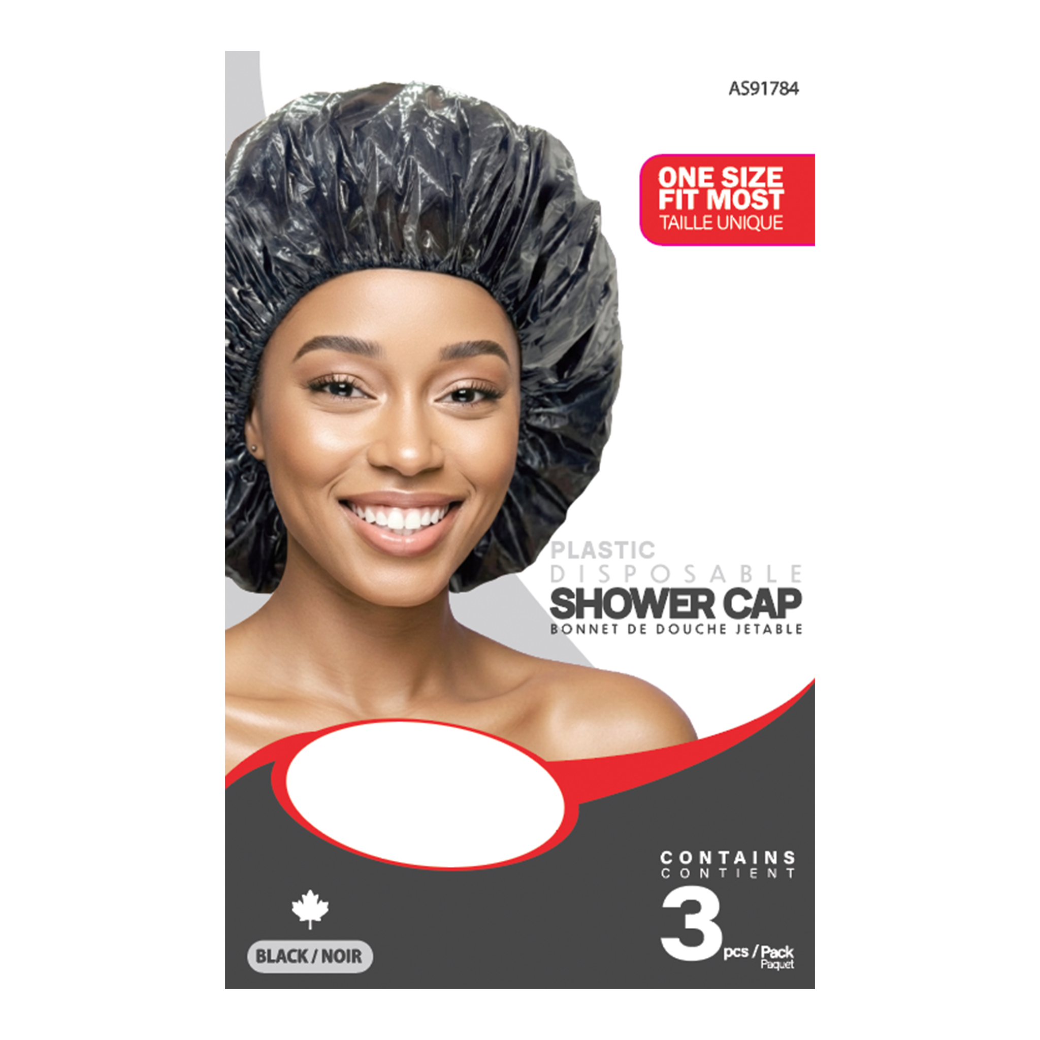 Kim & C Disposable Shower Cap for Braid (3pcs) - Black / One Size Fit Most