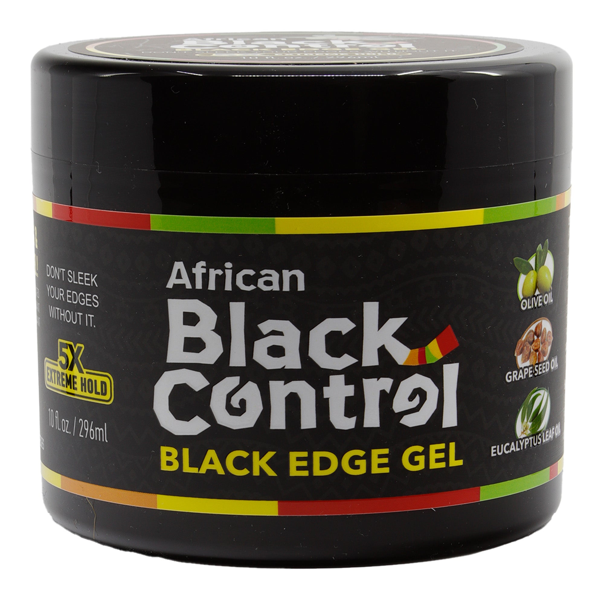 AFRICAN BLACK CONTROL Black Gel Edge Glue [5X Extreme Hold] - 10oz