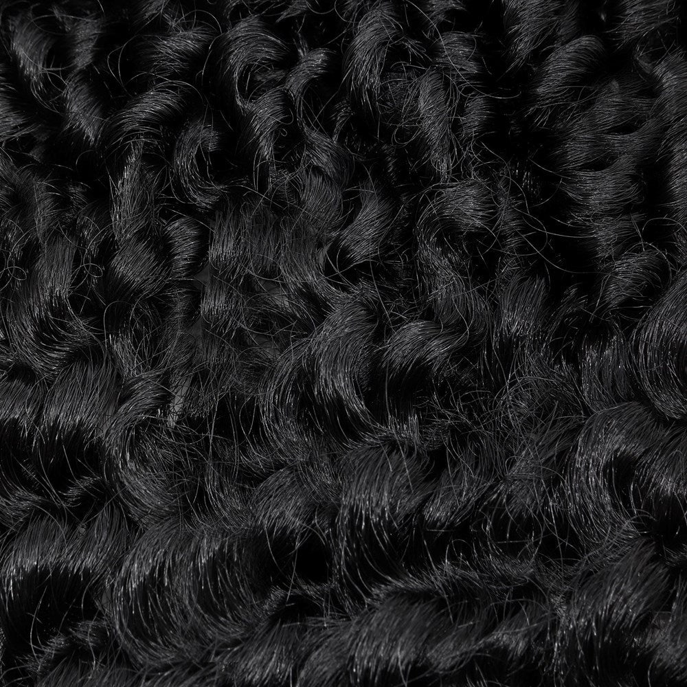 CLIMAX PRE-LOOPED CROCHET BRAID-Deep Coily and Wavy 18 Inch - 1B