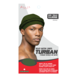 Kim & C Pre-Tied Silky Satin Lined Turban - Olive