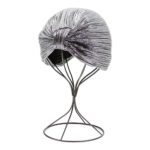 Kim & C Premium Metallic Turban - Silver