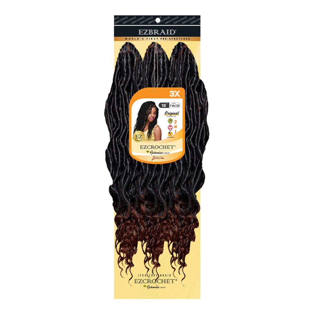 EZBRAID Ezcrochet 3X Bohemian Locs (18inch) - T1B/900