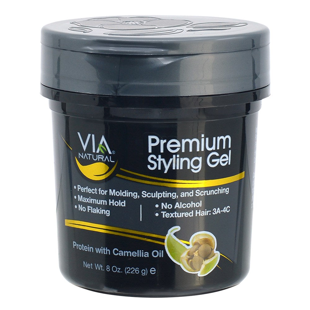VIA NATURAL Premium Styling Gel - 8oz / Protein and Camellia