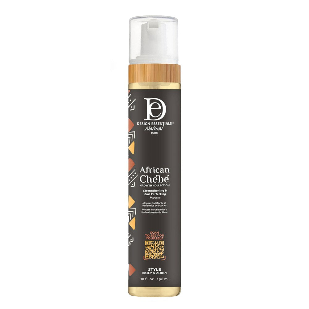 DESIGN ESSENTIALS African Chebe Strengthening & Curl Perfecting Mousse - 10oz