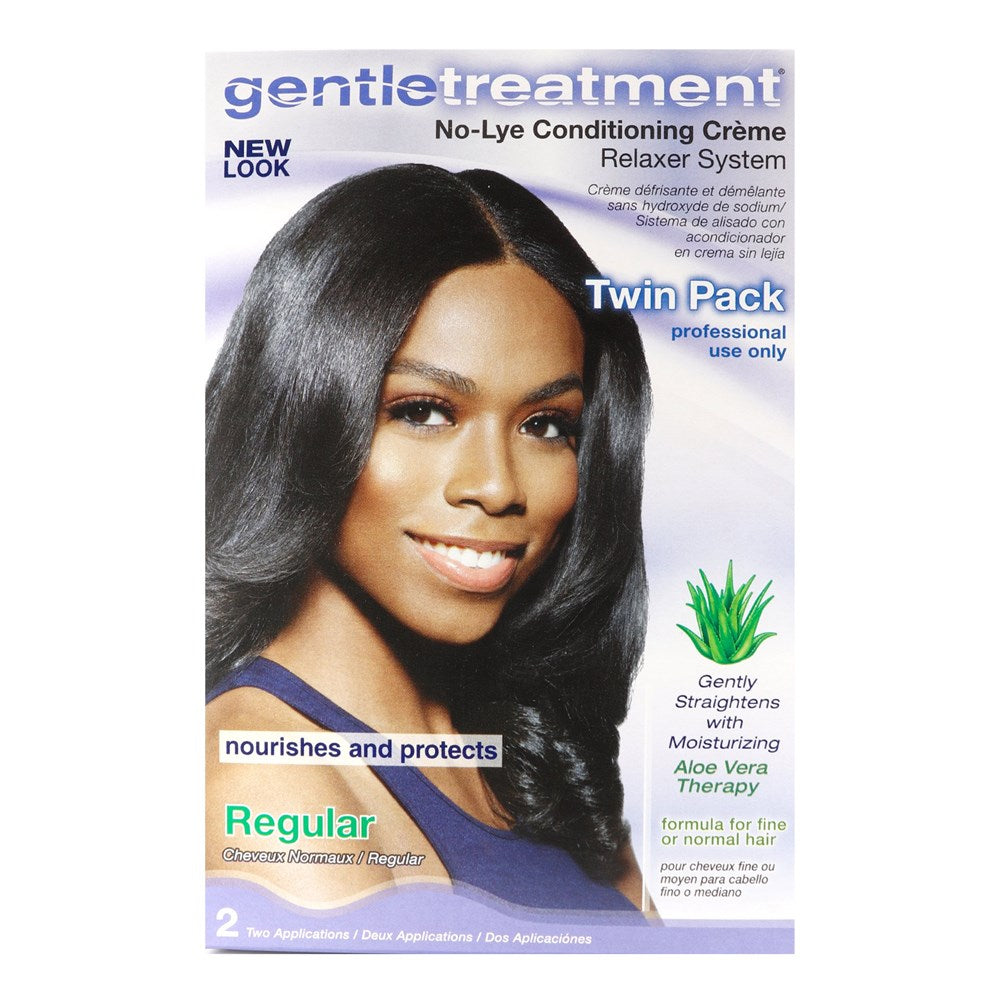 GENTLE TREATMENT No-Lye Conditioning Creme Twin Pak Relaxer Kit - Regular