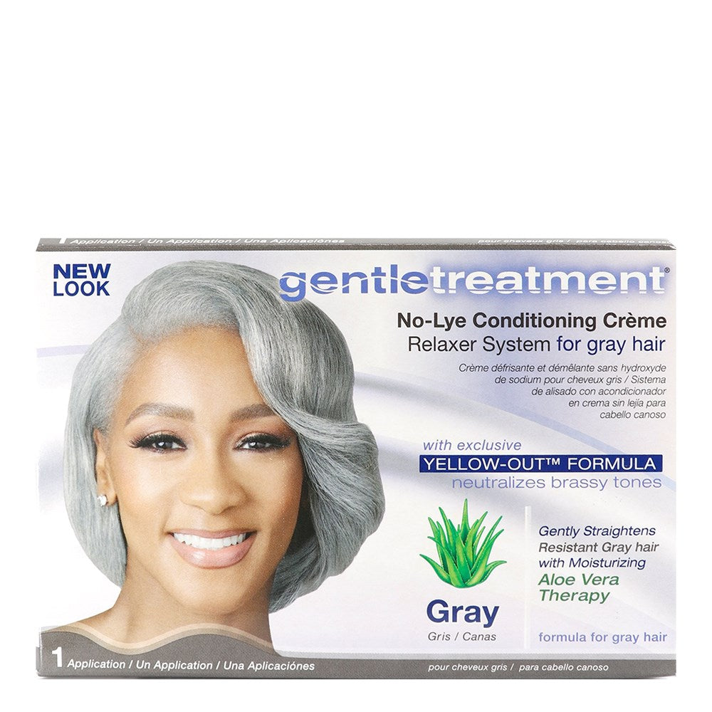 GENTLE TREATMENT No-Lye Conditioning Creme Relaxer Kit - Gray