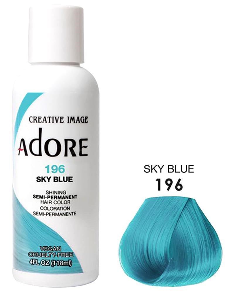ADORE SEMI Permanent Hair Color (4oz) - 196 Sky Blue
