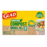GLAD Compostable Bag Drawstring [Small 10L] - 30 Bags