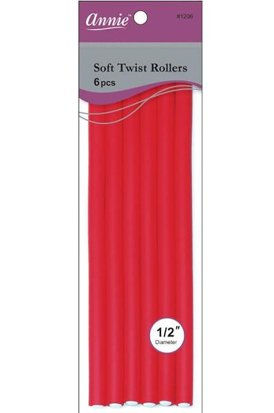 ANNIE Soft Twist Rollers - 10 inch / 1/2" Diameter